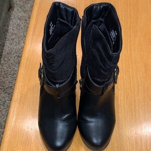 Cinderella of Boston Black Ankle Boots